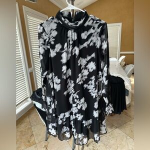 Calvin Klein Floral Black and White dress